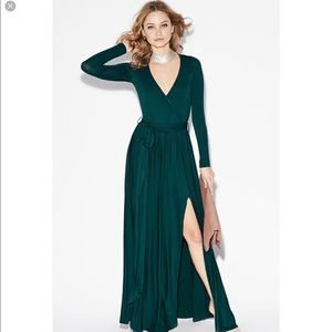 Teal green maxi dress